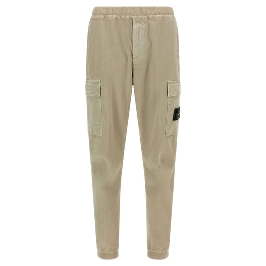 Stone Island Beige Cotton Cargo Pants