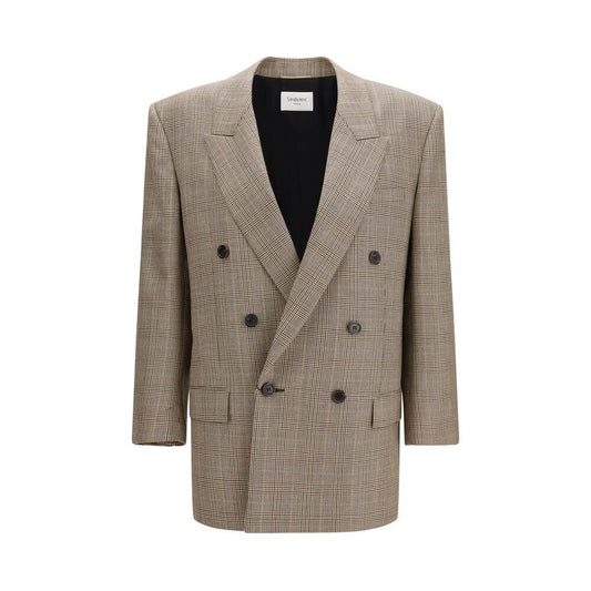 Saint Laurent Beige Wool Oves Aries Blazer