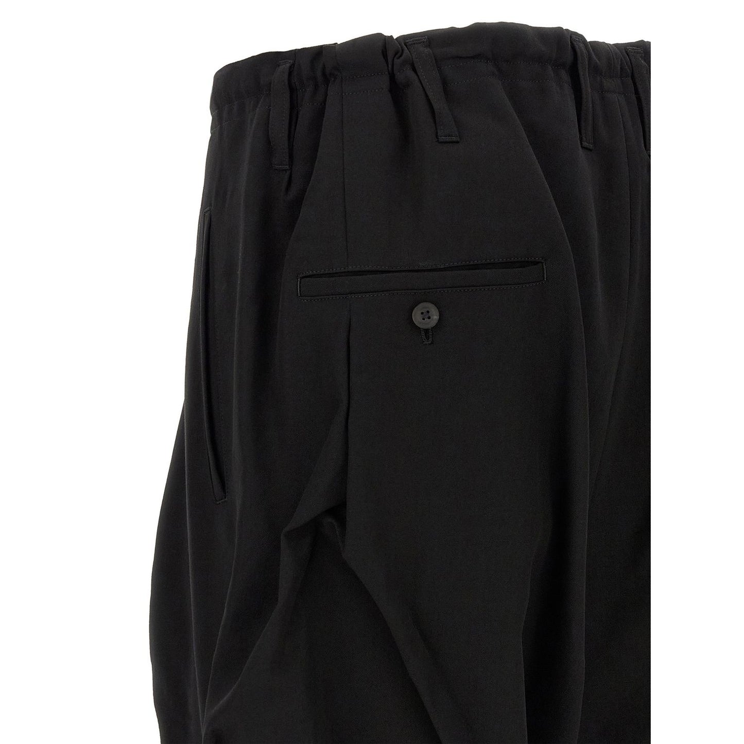 Yohji Yamamoto Black Wool Casual Pants