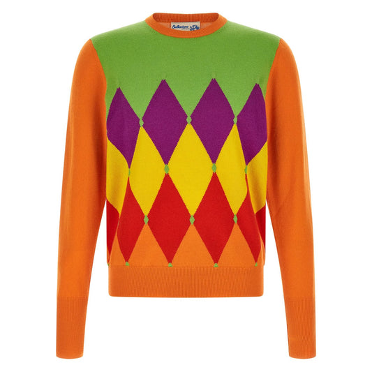 Ballantyne Orange Cashmere Cardigan
