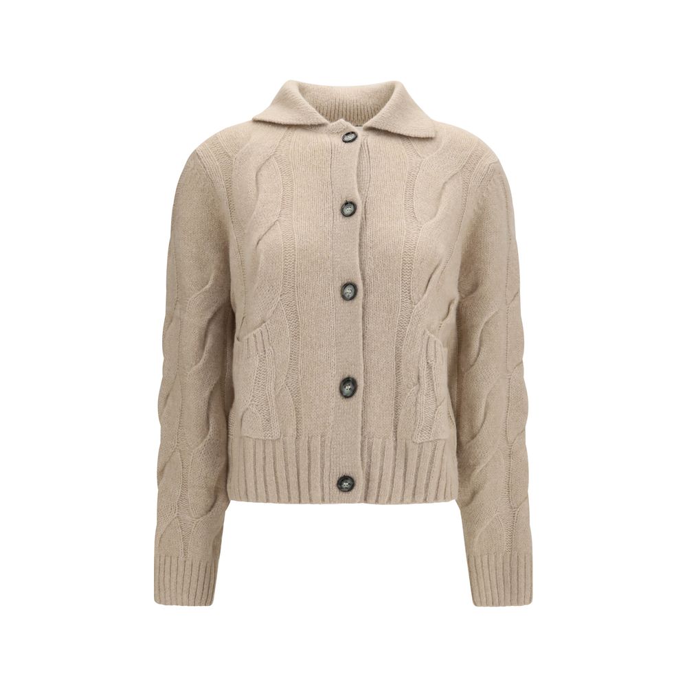Allude Beige Cashmere Cardigan