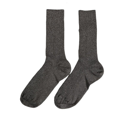Dolce & Gabbana Dark Gray Viscose Logo Mid Calf Accessory Socks