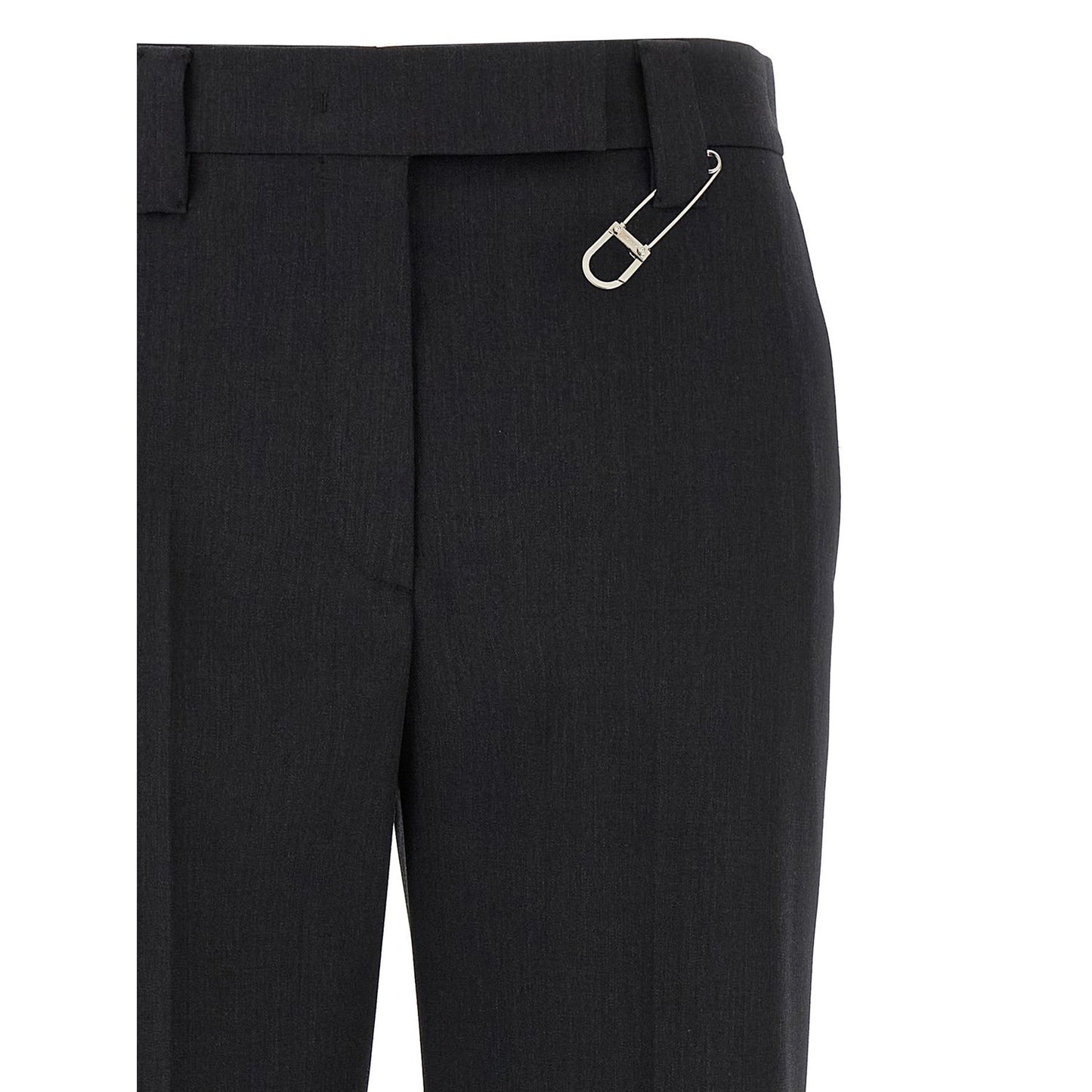 Prada Gray Virgin Wool Dress Pants