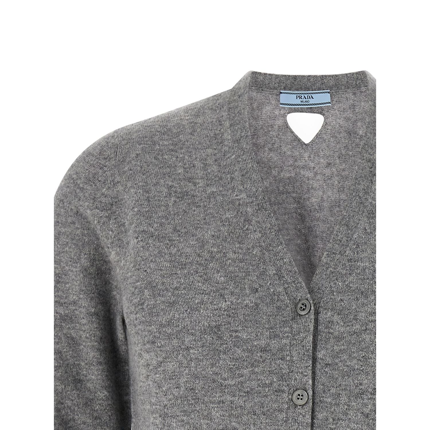 Prada Gray Cashmere Cardigan
