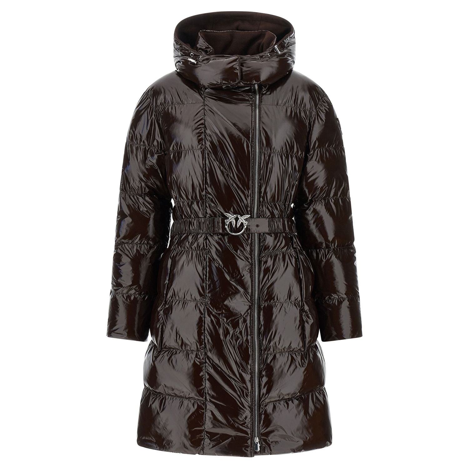 PINKO Brown Polyamide Full-Length Jacket