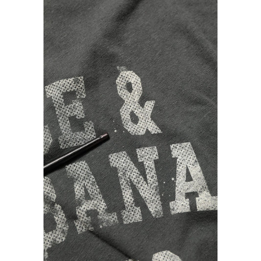 Dolce & Gabbana Dark Gray Graphic Print Tank Men Top T-shirt
