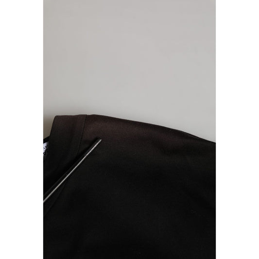 Dolce & Gabbana Black Cotton Short Sleeve Bustier T-shirt Top
