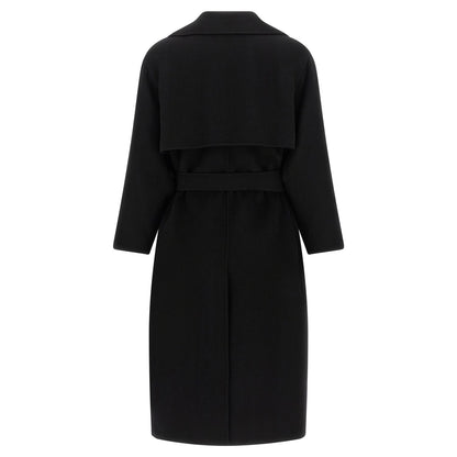 Max Mara Black Virgin Wool Coat