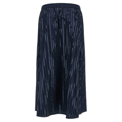 Max Mara Blue Cotton Mini Skirt