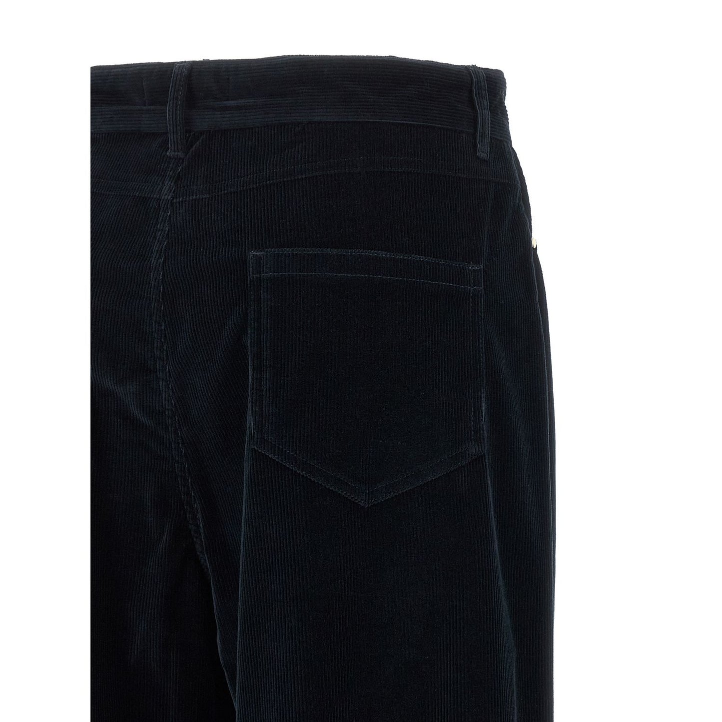 Max Mara Blue Cotton Casual Pants
