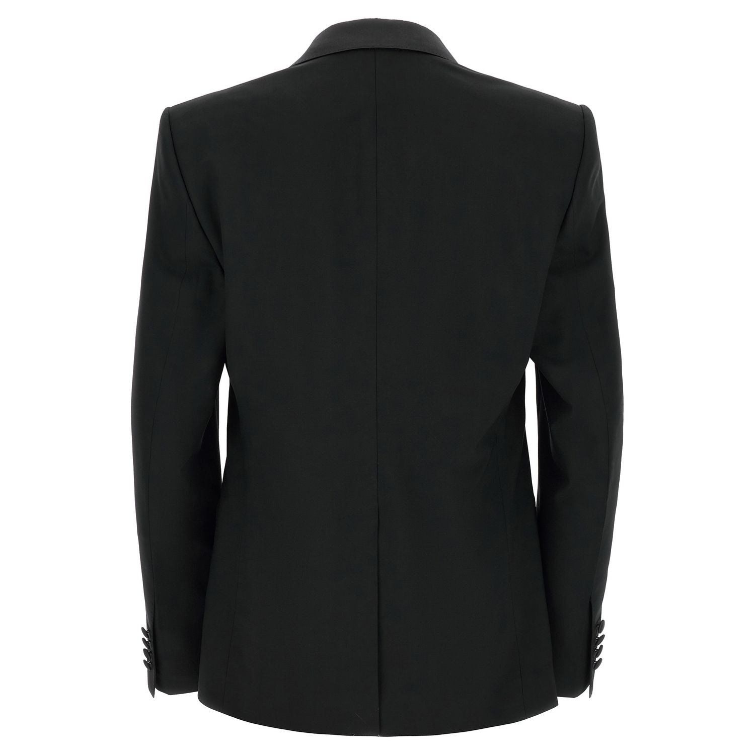 Dolce & Gabbana Black Virgin Wool Two-Piece Suit