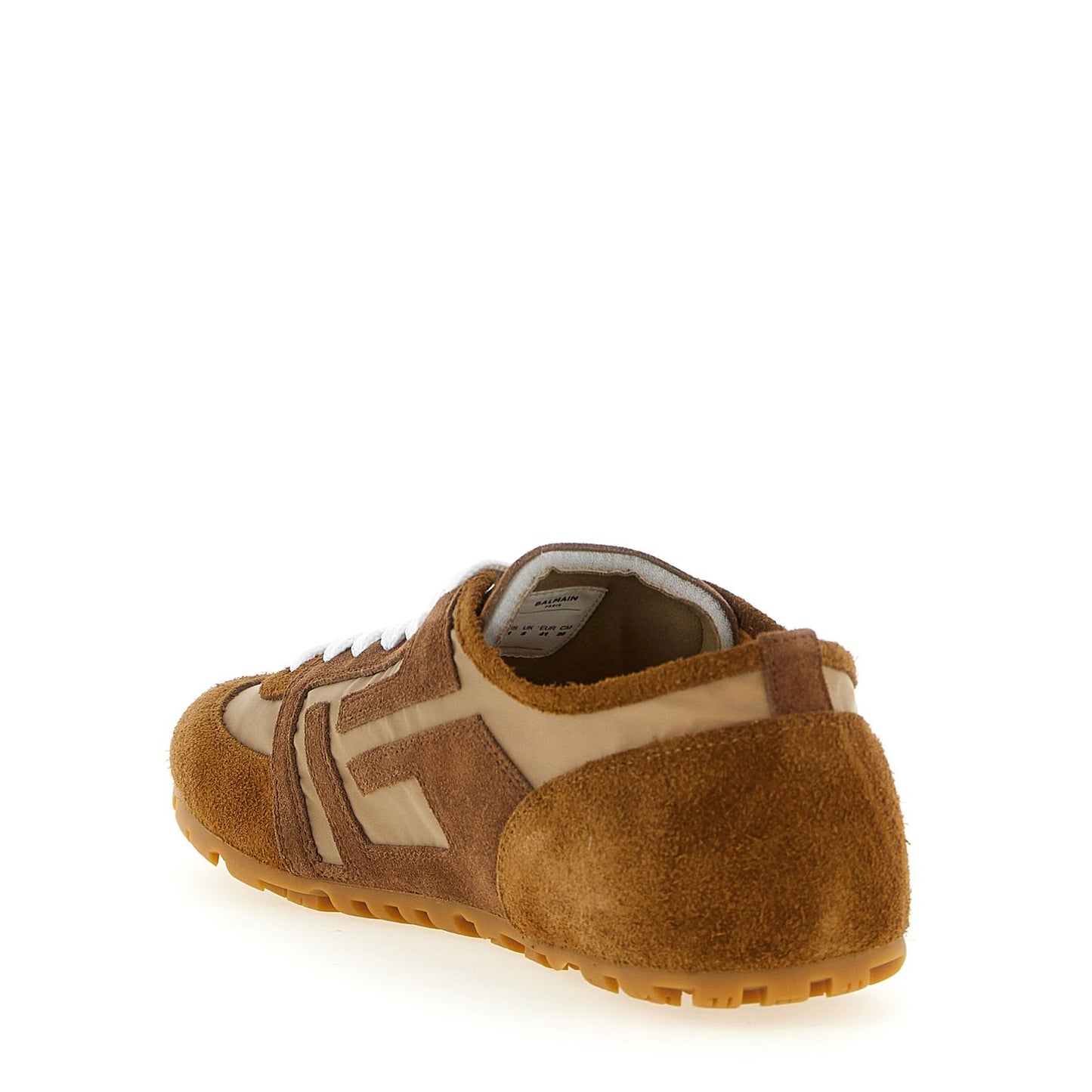 Balmain Brown Calfskin Sneakers