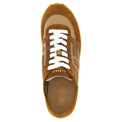 Balmain Brown Calfskin Sneakers
