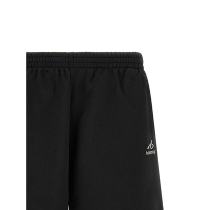 Balenciaga Black Cotton Bermuda Shorts
