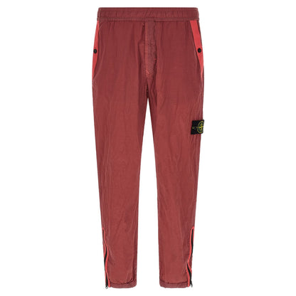 Stone Island Red Polyamide Joggers (Workout Pants)