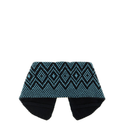 Dries Van Noten Blue Wool Foulard