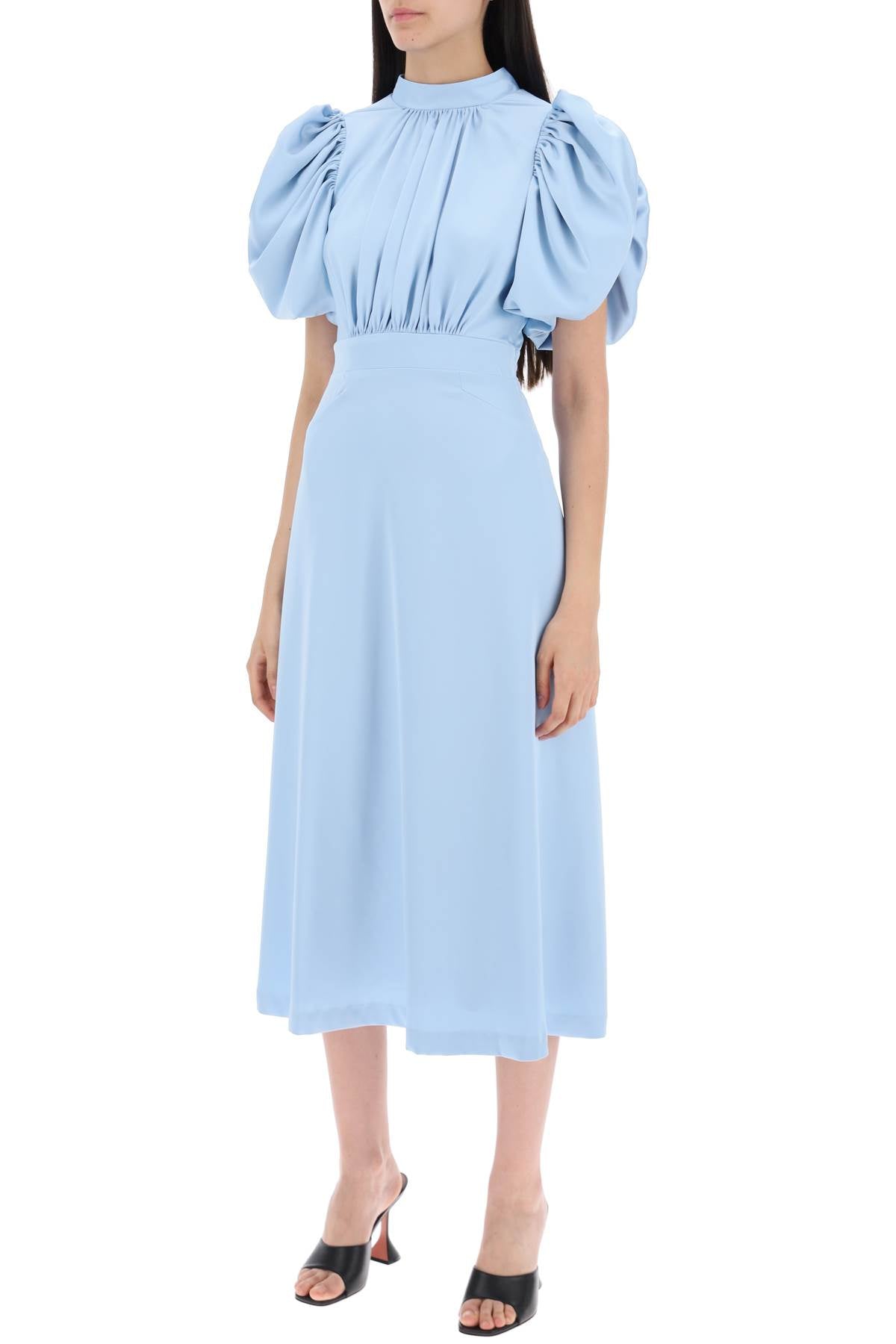 Rotate midi satin dress with balloon sleeves Dresses Rotate