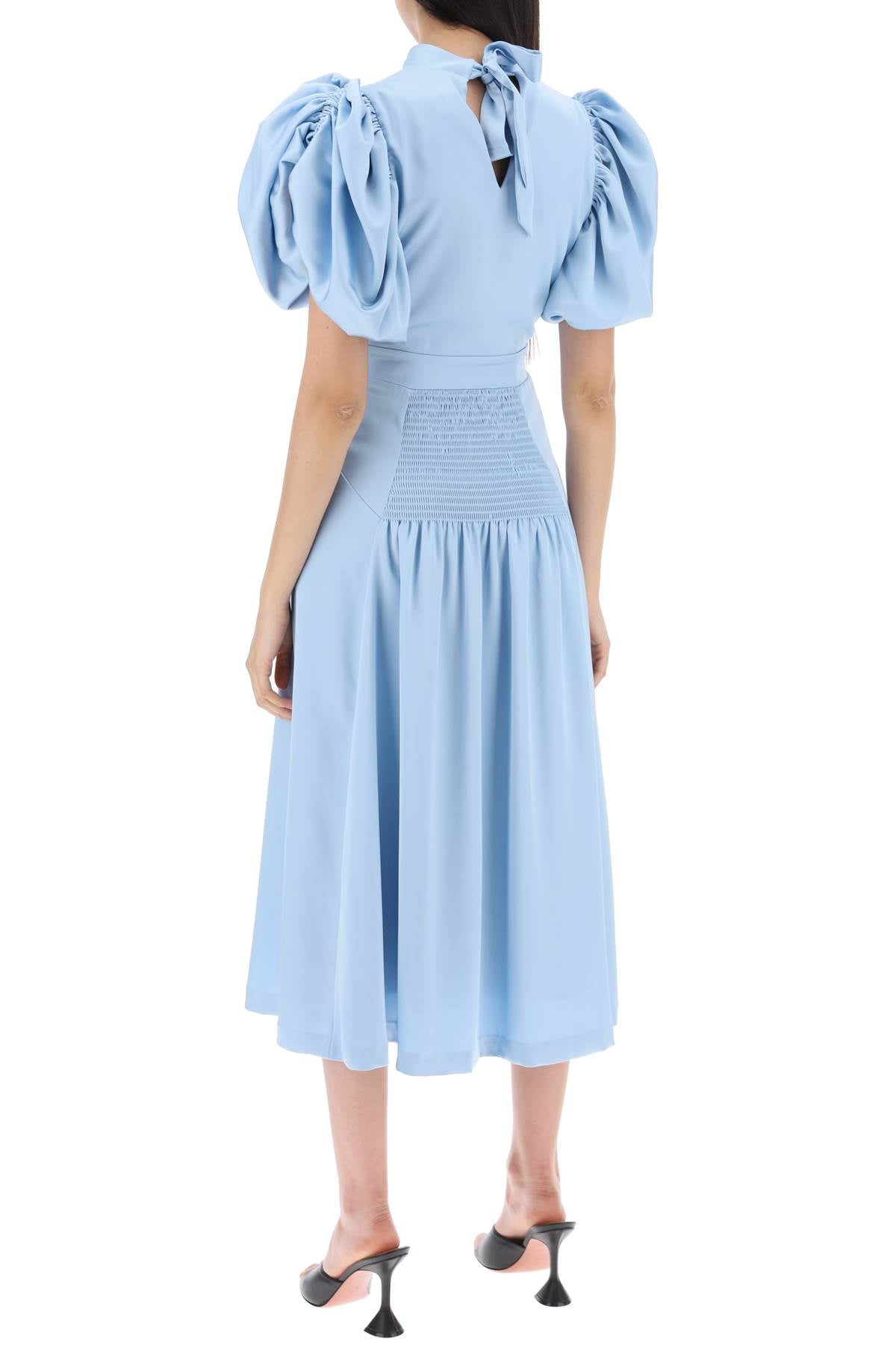 Rotate midi satin dress with balloon sleeves Dresses Rotate