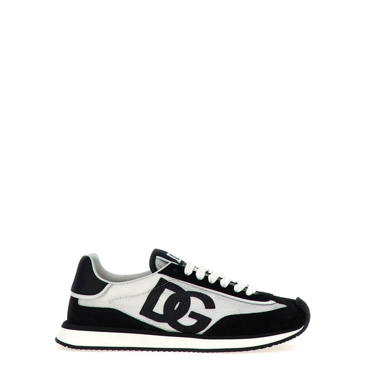Dolce & Gabbana Bicolor Calfskin Athletic Sneakers