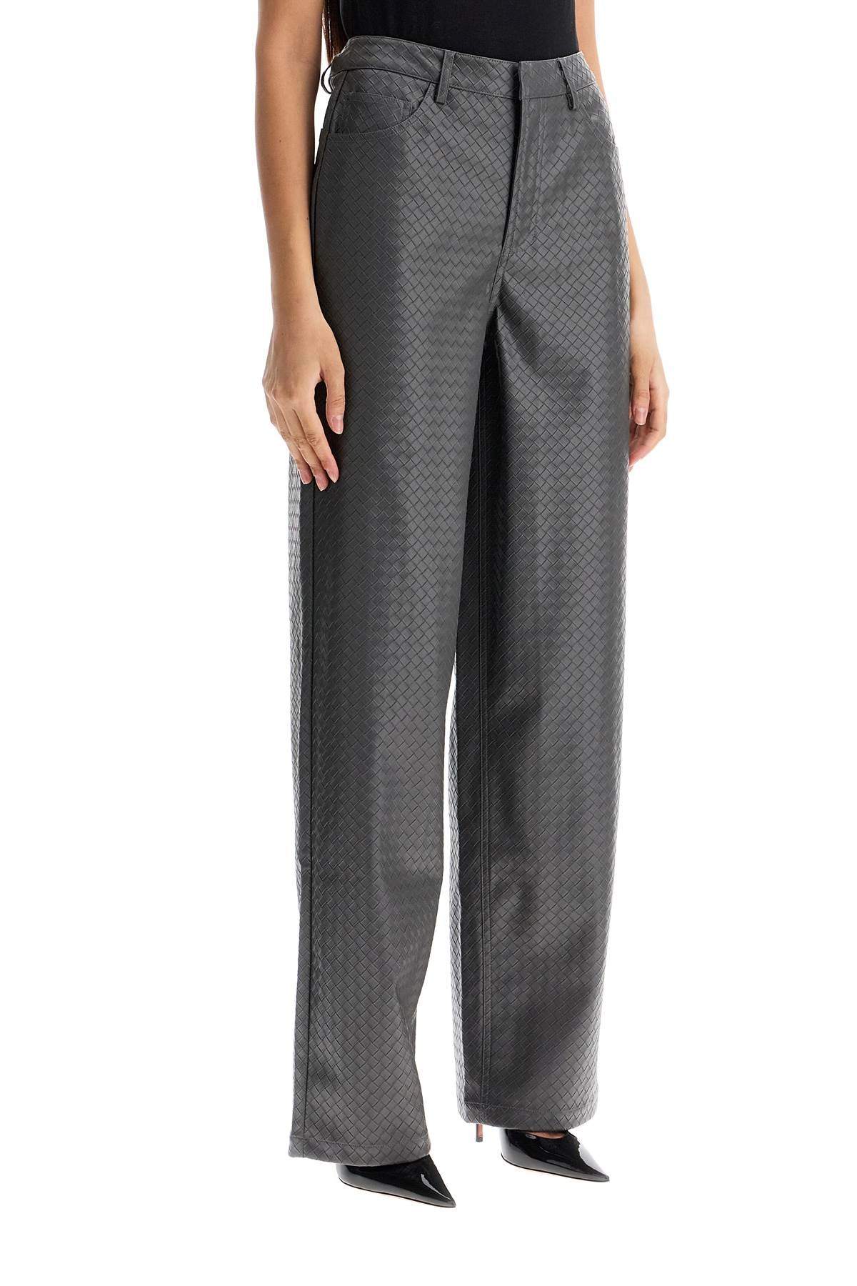 Rotate Rotate wide woven patterned trousers with a