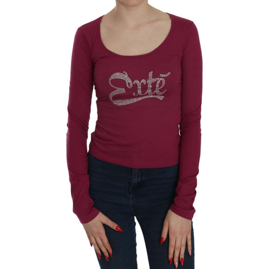 Exte Crystal Embellished Long Sleeve Casual Top Exte