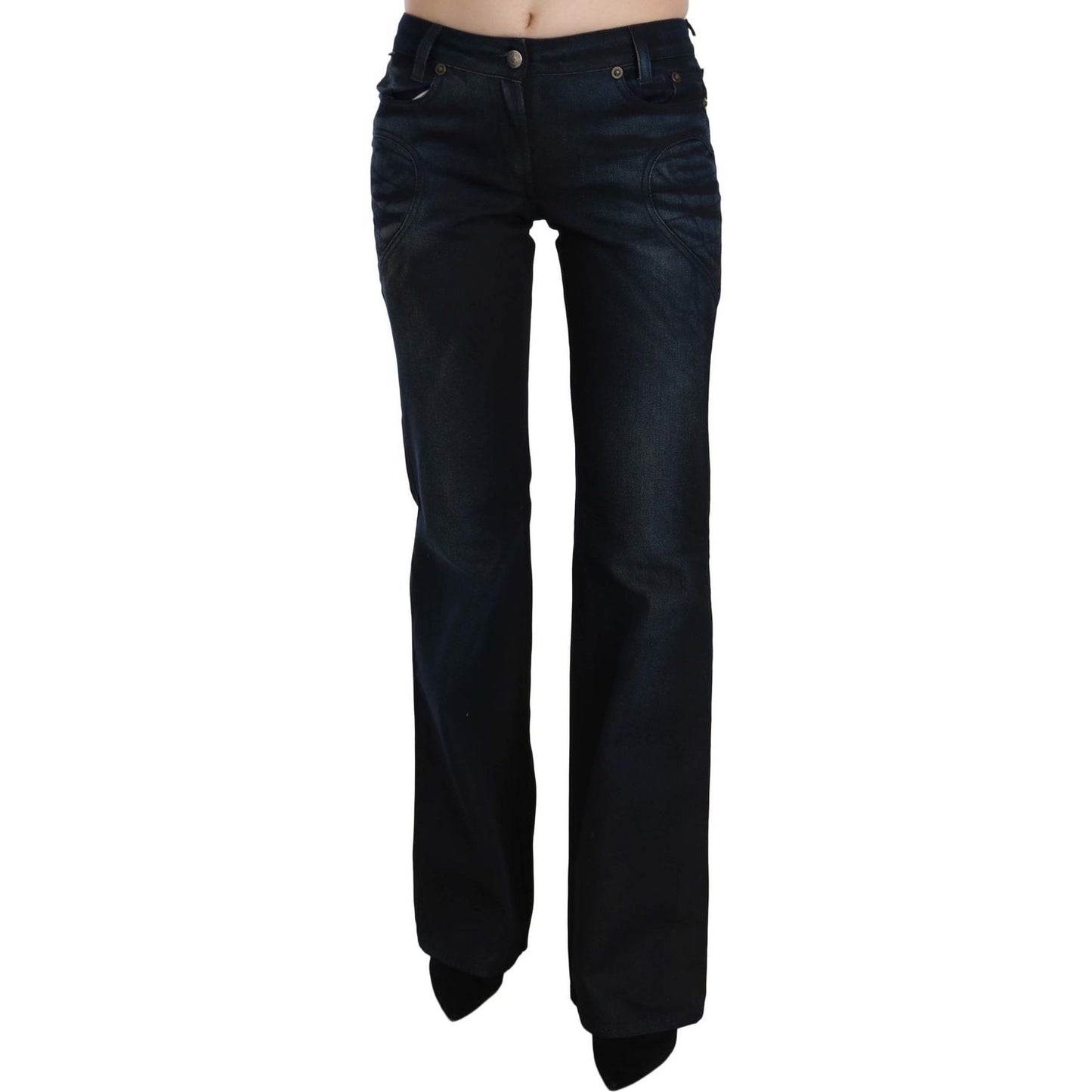 Just Cavalli Chic Mid Waist Straight Denim Pants Just Cavalli