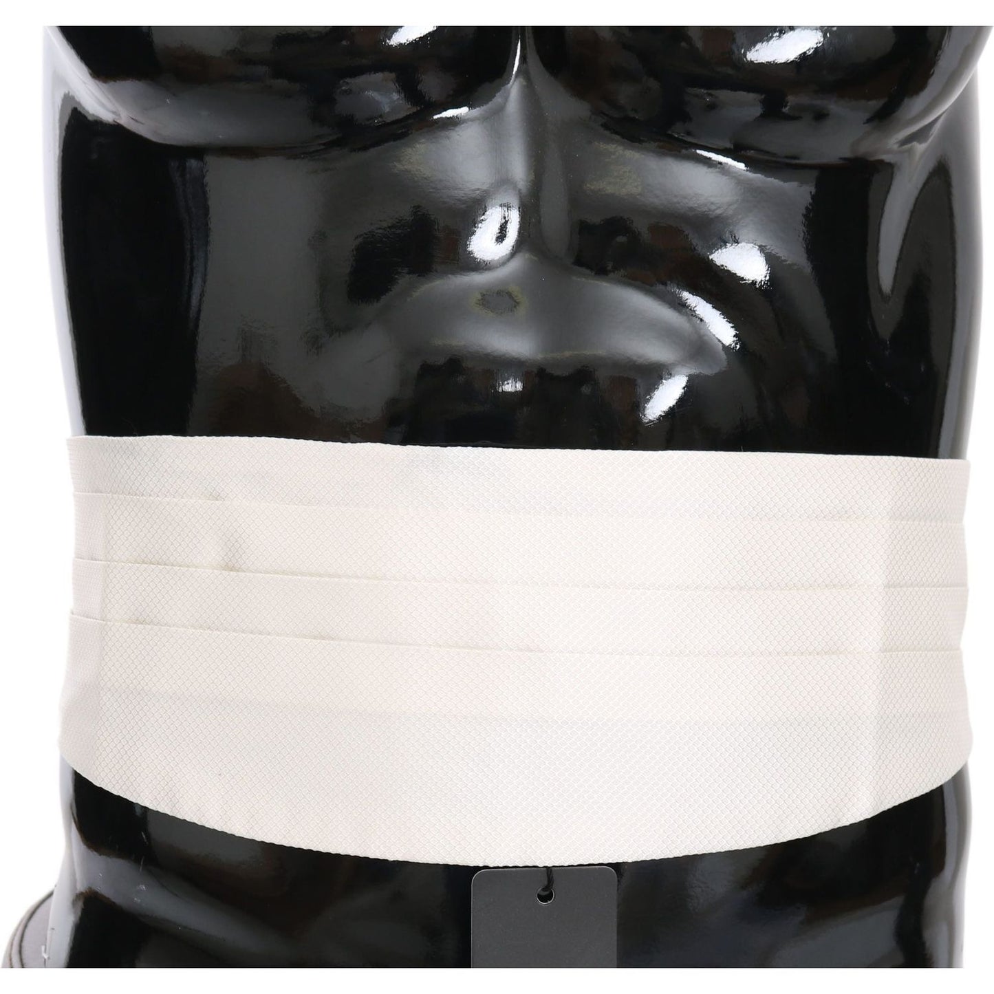 Dolce & Gabbana White Men Waist Belt 100% Silk Cummerbund