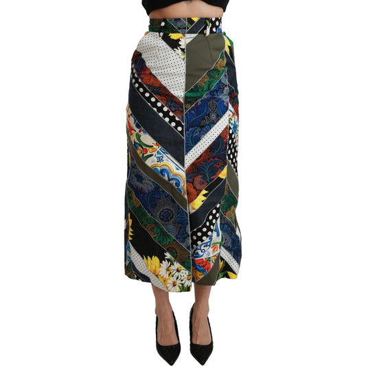 Dolce & Gabbana Elegant Geometric Print High-Waist Skirt Dolce & Gabbana