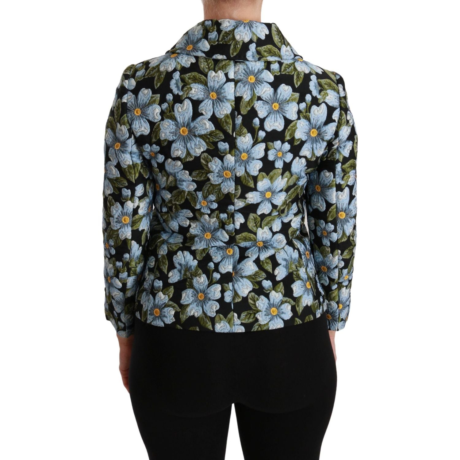 Dolce & Gabbana Multicolor Floral Blazer Coat Polyester Jacket