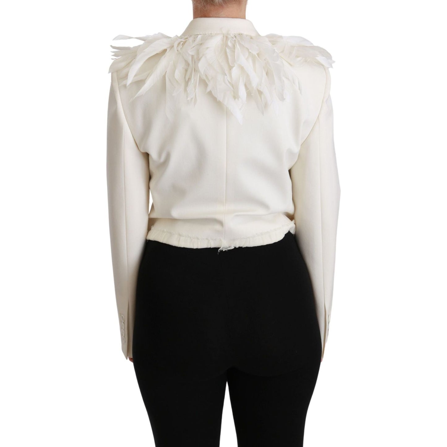 Dolce & Gabbana Elegant White Double Breasted Blazer Jacket Dolce & Gabbana