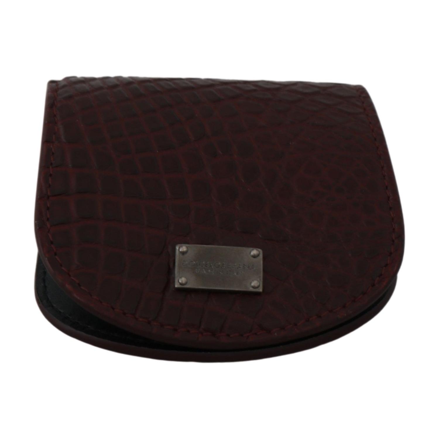 Dolce & Gabbana Brown Exotic Skin Pocket Condom Case Holder