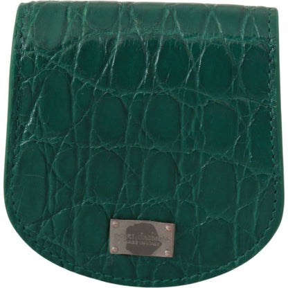 Dolce & Gabbana Green Exotic Skins Condom Case Holder Wallet