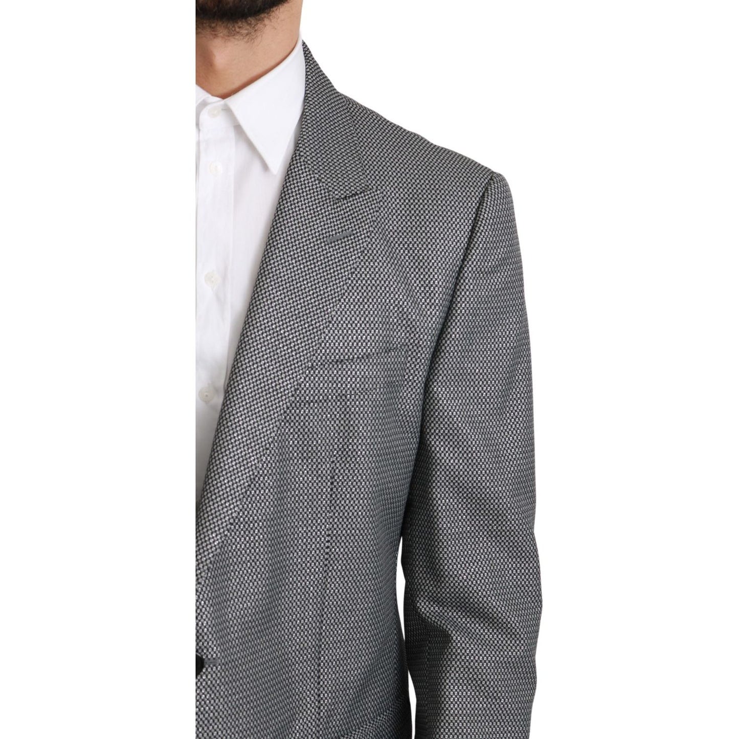 Dolce & Gabbana Gray Slim Fit Formal MARTINI Blazer