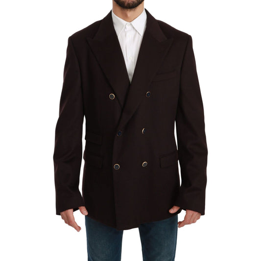 Dolce & Gabbana Elegant Bordeaux Taormina Cashmere Blazer Dolce & Gabbana