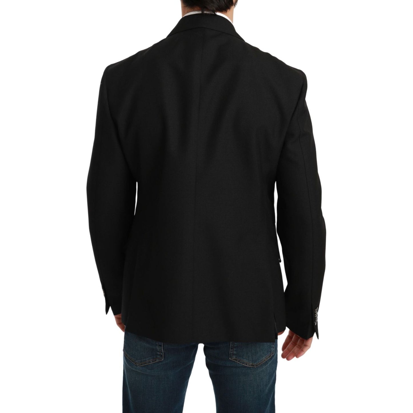 Dolce & Gabbana Elegant Black Slim Fit Formal Blazer Dolce & Gabbana