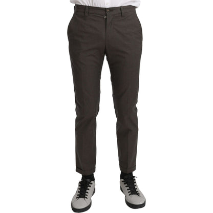 Dolce & Gabbana Brown Casual Mens Trouser 100% Cotton Pants