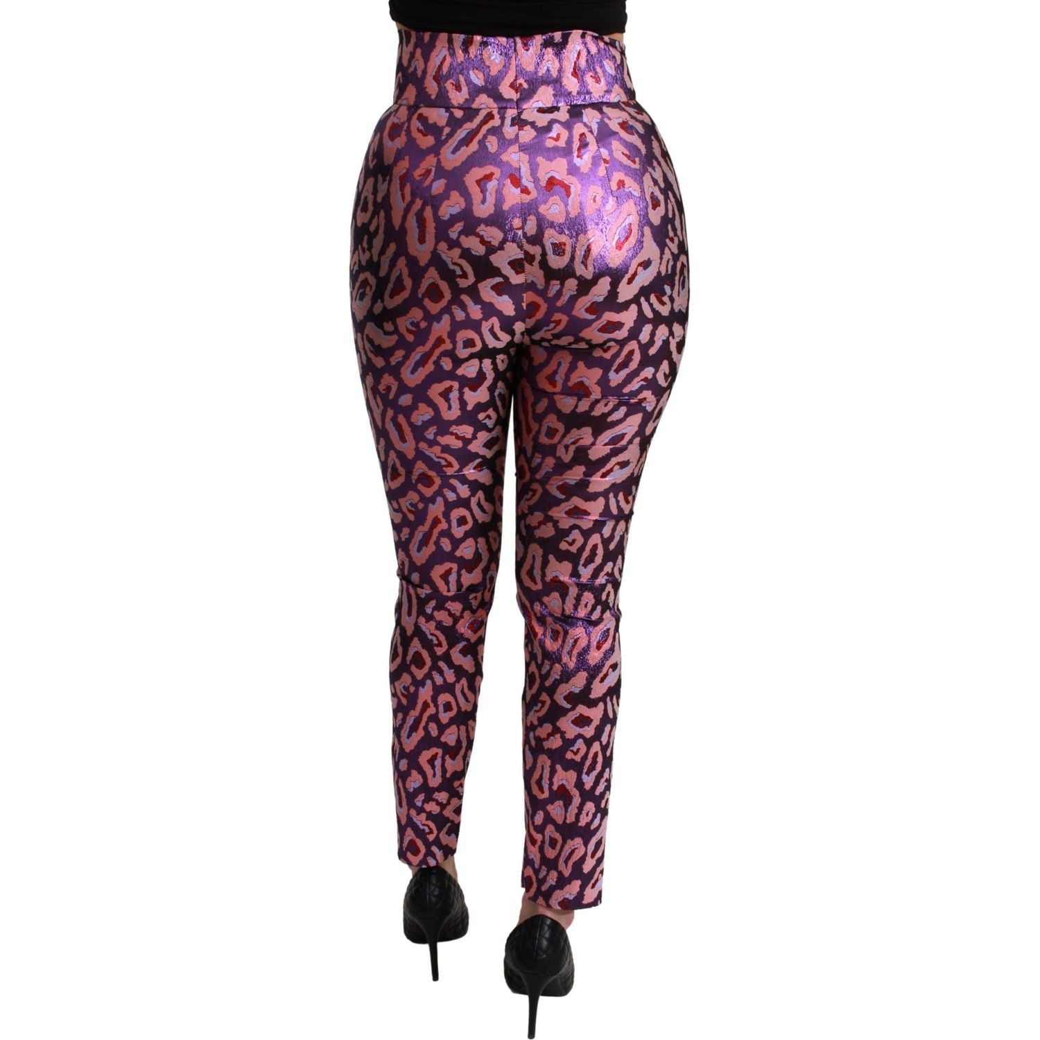 Dolce & Gabbana Multicolor Patterned Cropped High Waist Pants