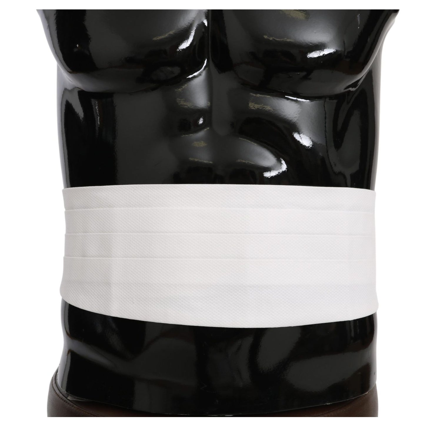 Dolce & Gabbana White Men Waist Belt Cotton Cummerbund