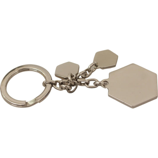 GF Ferre Exquisite Beige Black Metal Keychain Keychain GF Ferre