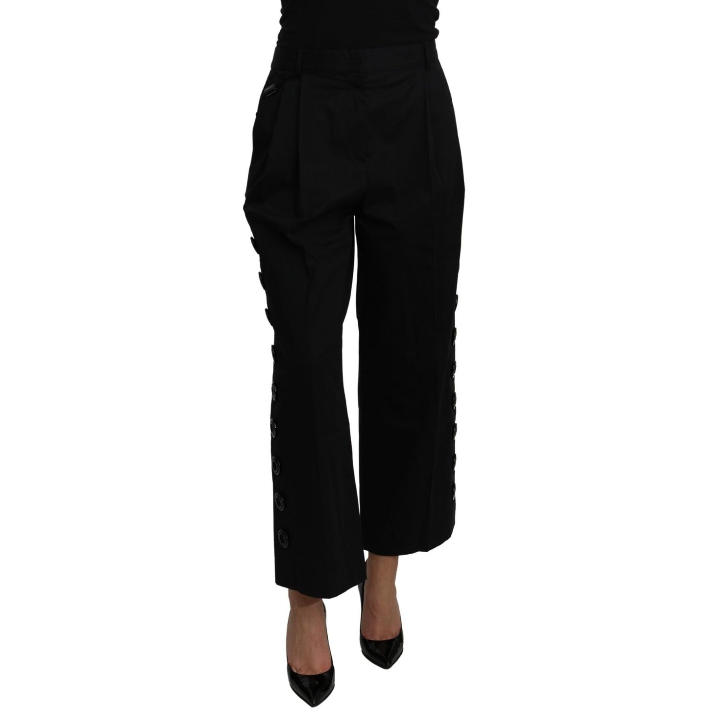 Dolce & Gabbana Elegant High Waist Cropped Pants Jeans & Pants Dolce & Gabbana