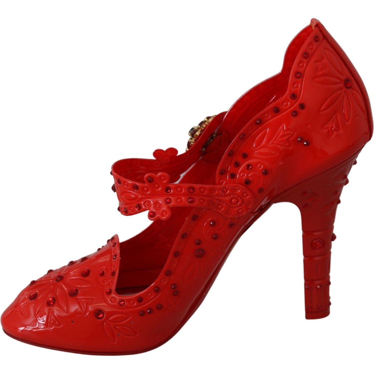 Dolce & Gabbana Chic Red Crystal Cinderella Pumps Dolce & Gabbana