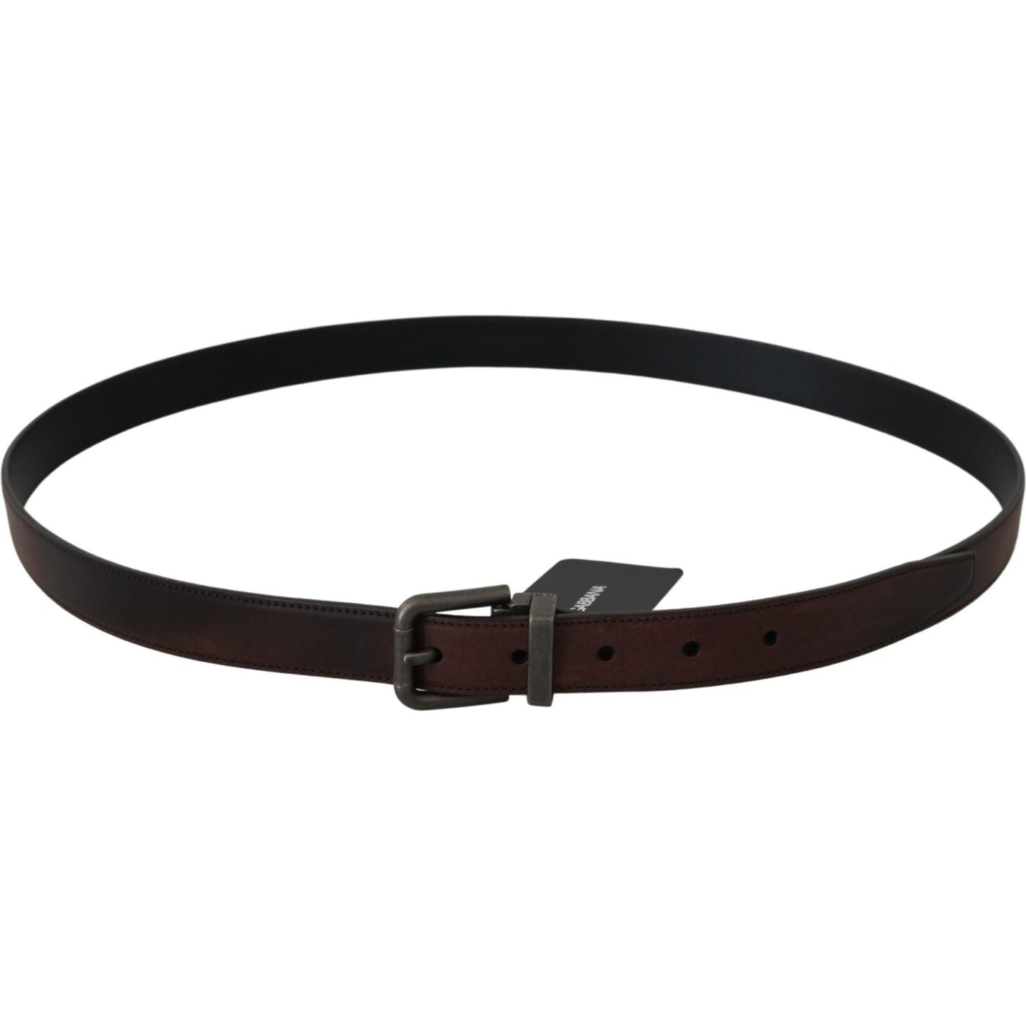 Dolce & Gabbana Solid Brown Leather Gray Buckle Belt 115 cm / 46 Inches,1728,67345645728,Accessories,Belts - Accessories,Belts - Men - Accessories,Brown,Dolce & Gabbana,Material: Leather,Men,Men - Accessories,New with tags,Regular Belts - Belts - Accessor
