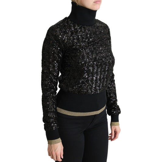 Dolce & Gabbana Elegant Sequined Turtleneck Sweater Dolce & Gabbana