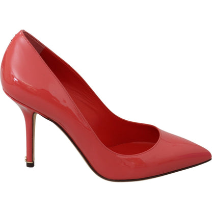 Dolce & Gabbana Dark Pink Patent Leather Heels Pumps