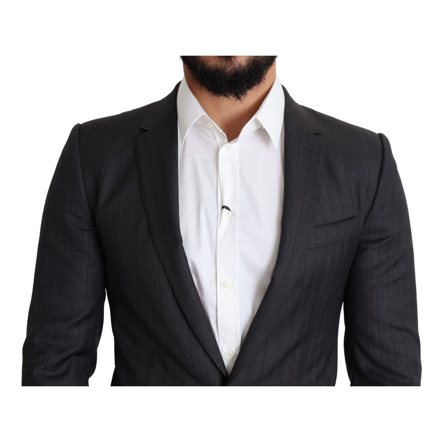 Dolce & Gabbana Black Wool Single Breasted Coat MARTINI Blazer