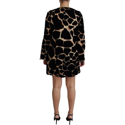 Dolce & Gabbana Chic Giraffe Print Shift Mini Dress Dolce & Gabbana