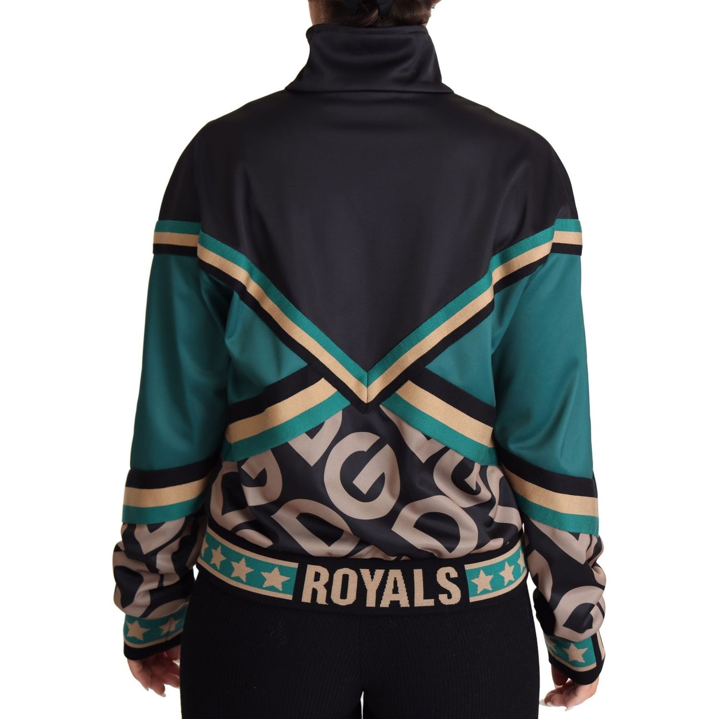 Dolce & Gabbana Chic Multicolor Track Jacket with Logo Mania Dolce & Gabbana