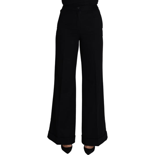 Dolce & Gabbana Elegant Cashmere Wide Leg Trousers Jeans & Pants Dolce & Gabbana