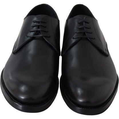 Dolce & Gabbana Black Leather SARTORIA Hand Made Shoes Dress Shoes