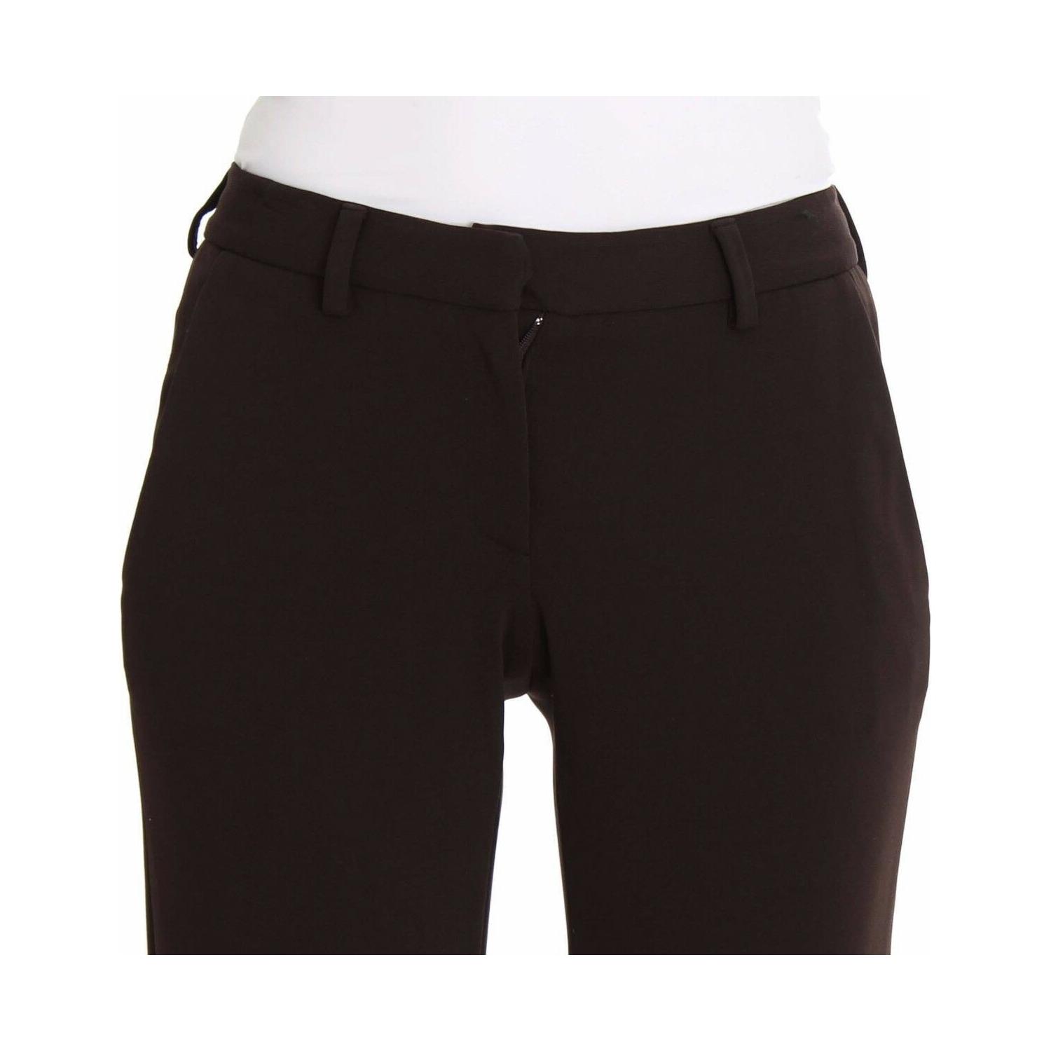 Ermanno Scervino Brown Stretch Casual Trousers Pants